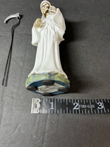 Santa Muerte 5" White Dress Holy Death Grim Reaper Skull Skeleton 2013JWT-5