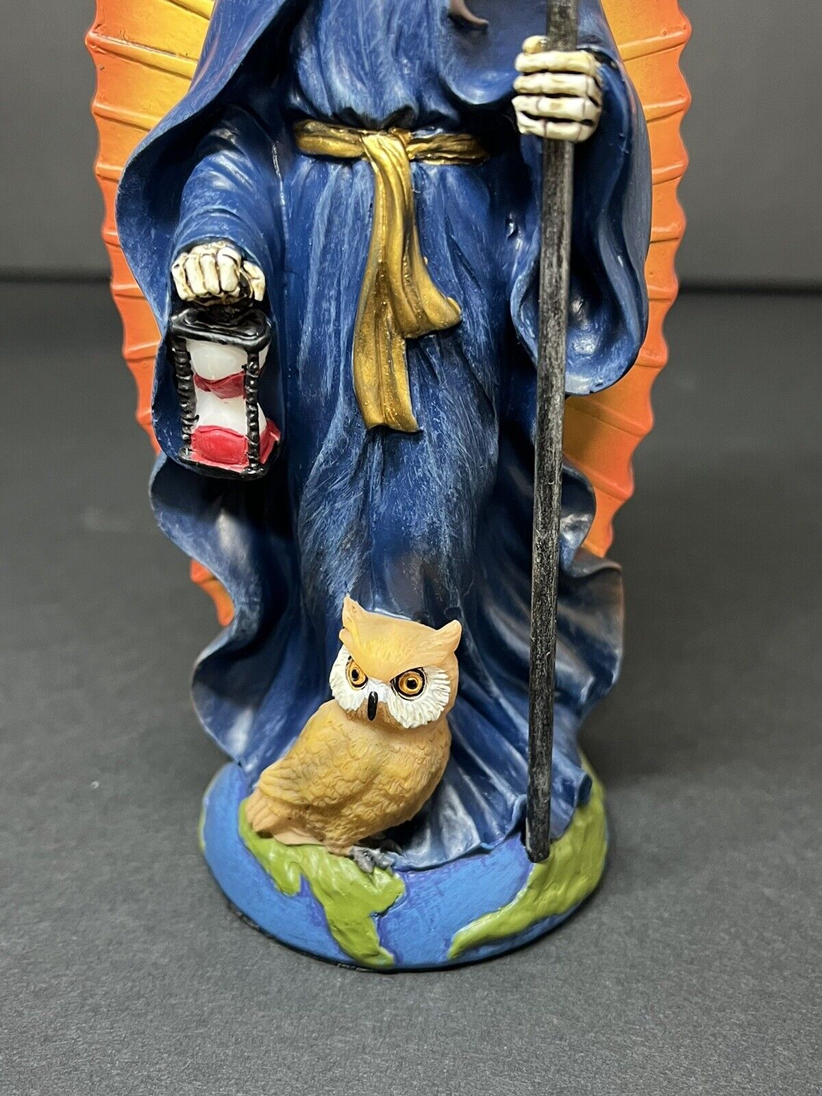 Santa Muerte Blue Gown Figurine Death statue  7 inches - 15240