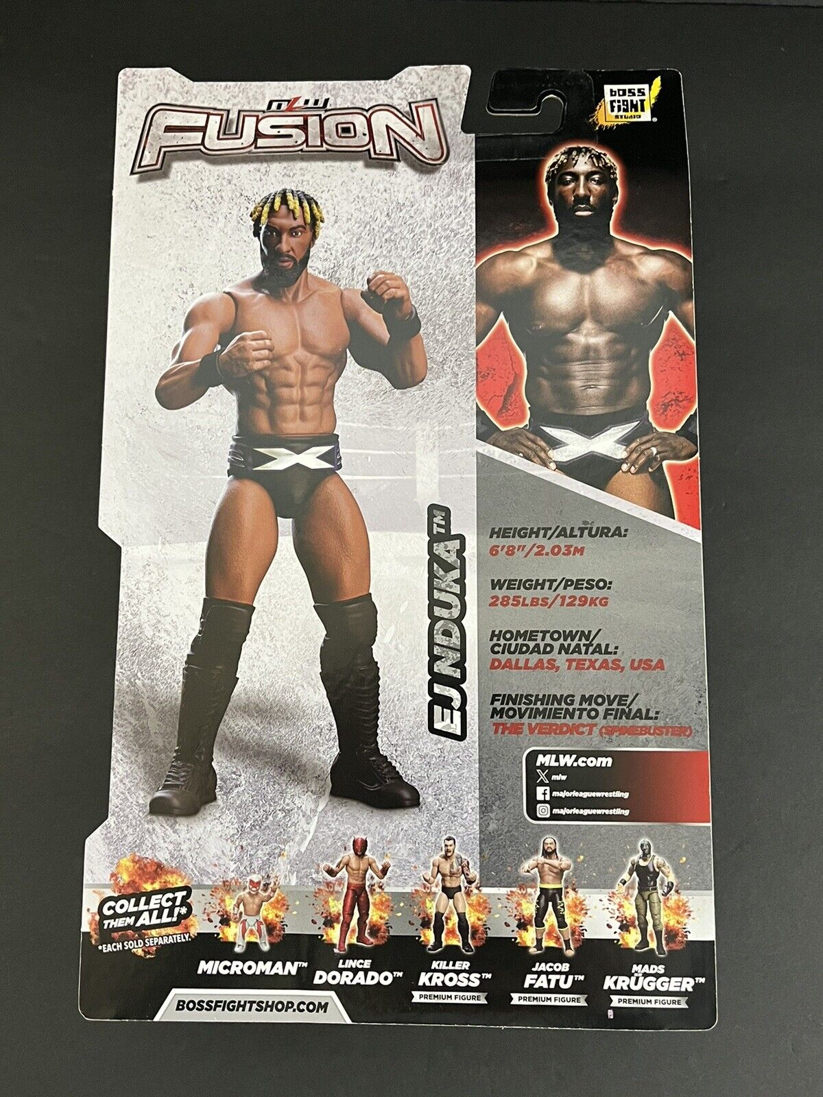 Major League Wrestling Fusion Action Figure/ Ej Nduka