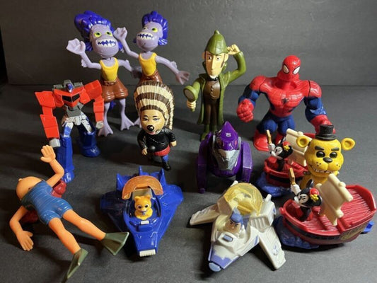 Mixed Lot of 13 Assorted Animated Movies Characters Action Figure Toys