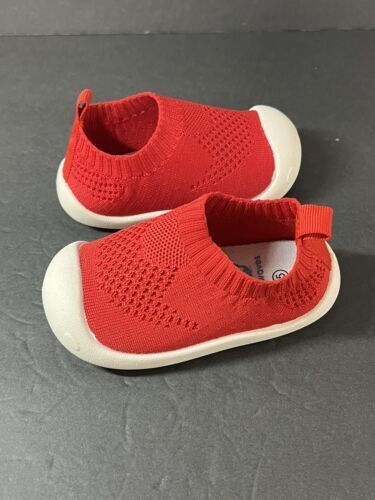 BabyWaves Premium Baby Mesh Toddler Shoes first Walker size 5 Red