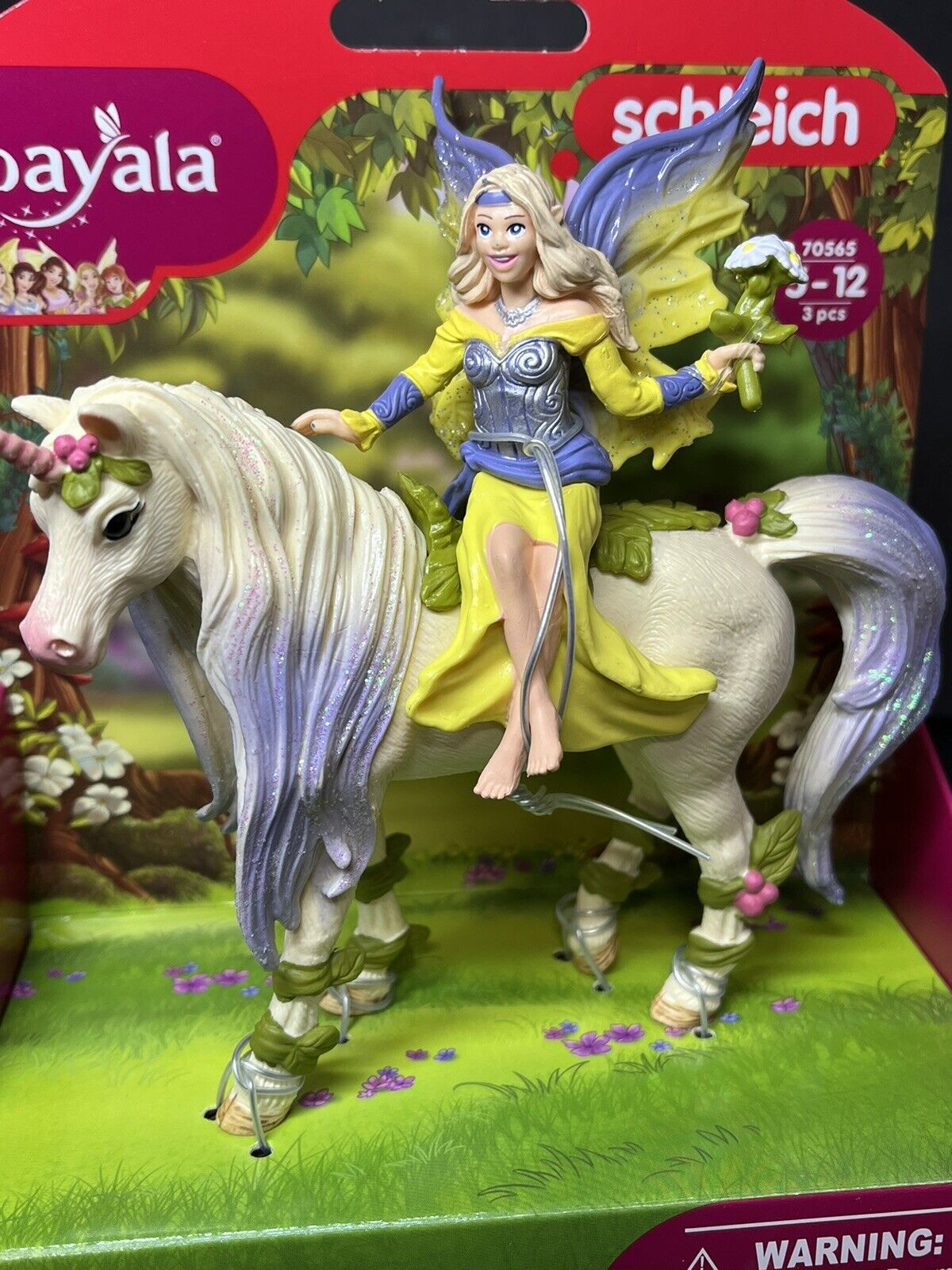 Schleich 70565 Fairy Sera with Blossom Unicorn Fairy Toy Playset