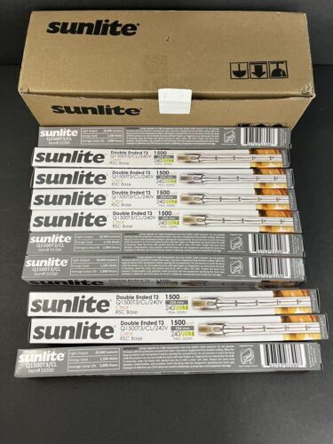 10 Pack Sunlite Double Ended T3 Q1500/CL/240V Clear RSC Base