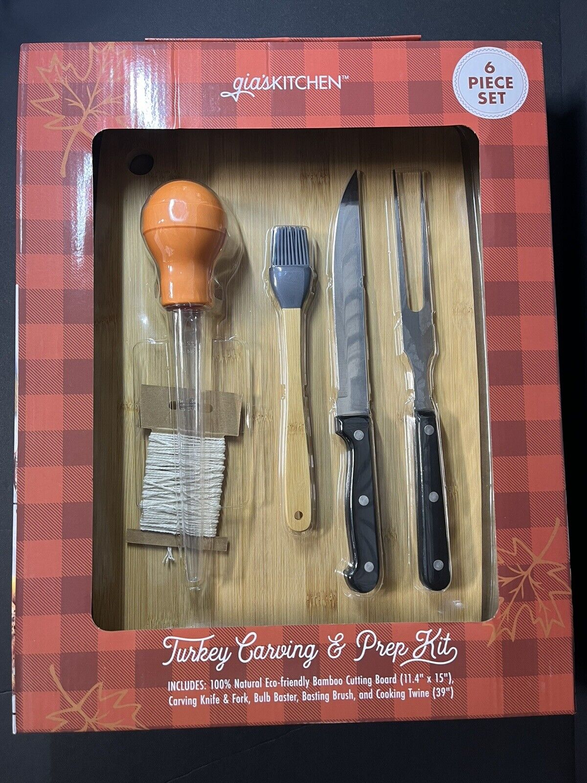 Fall Harvest, Thanksgiving, Turkey Carving & Prep 6 piece set..