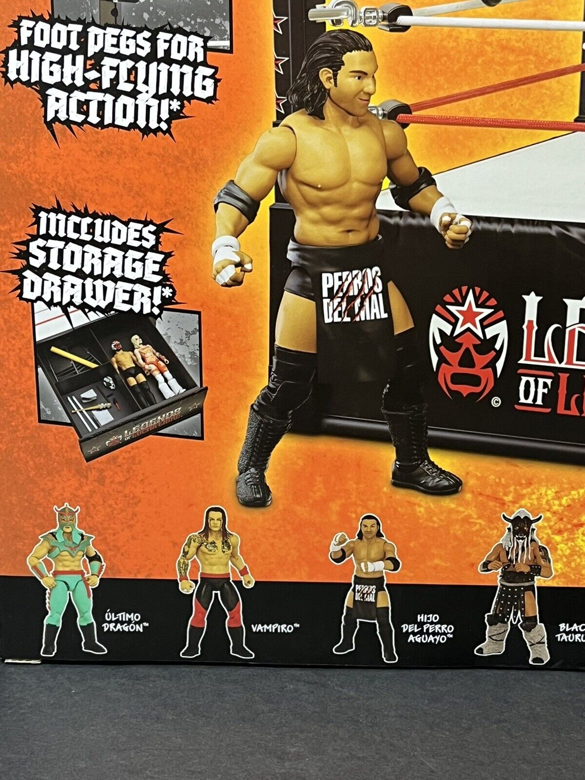 Legends of Lucha Libre Ring - Action Figure Playset..