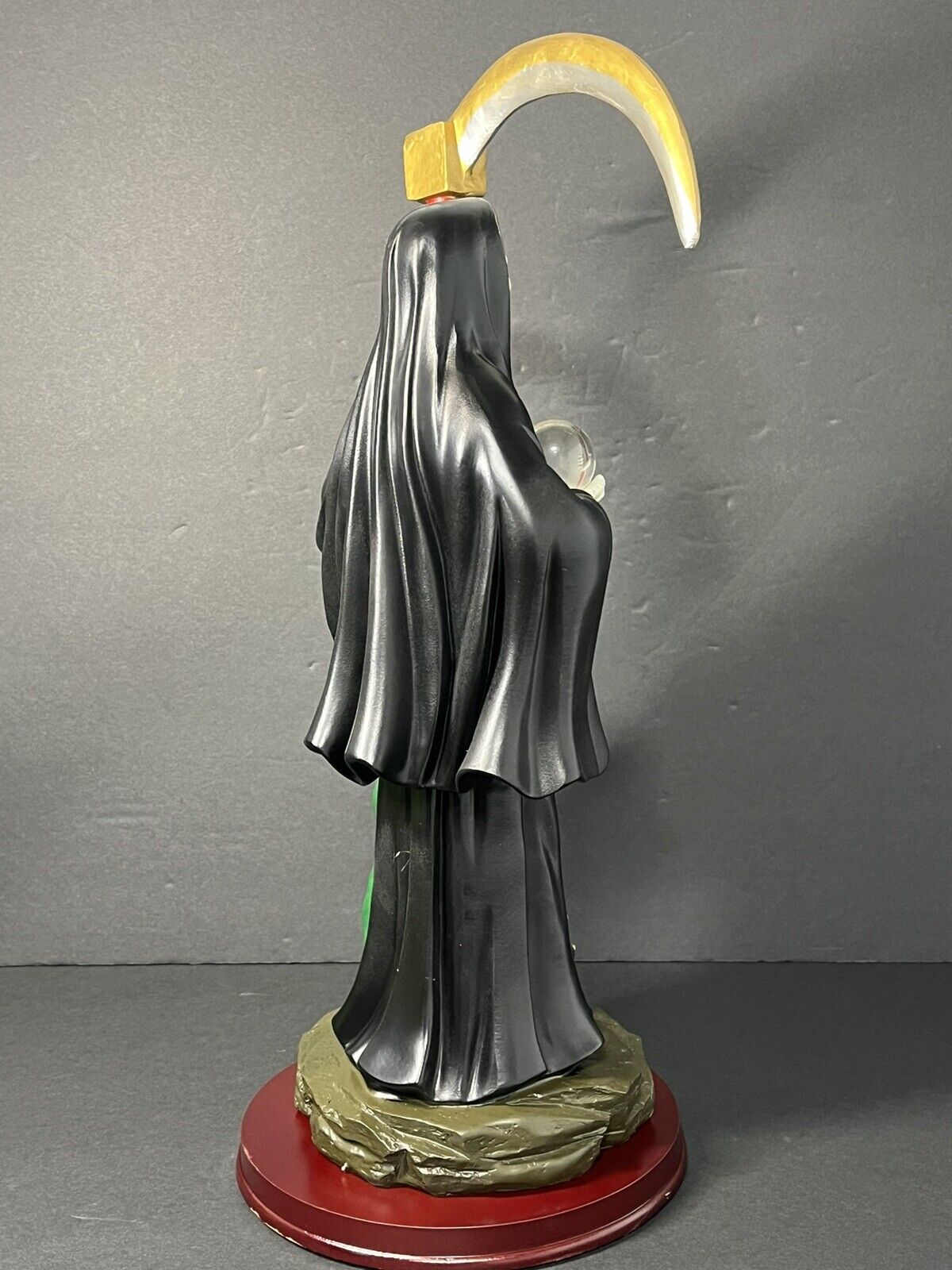 Santa Muerte Saint Death Grim Reaper Statue Figurine, 16" Black, 2008JBK-16