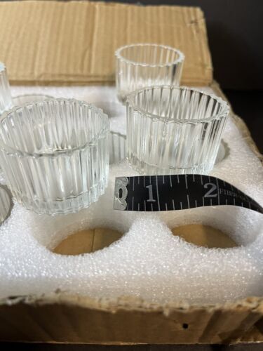 12 Pcs Tea Light Candle Holder Glass Candle Holders