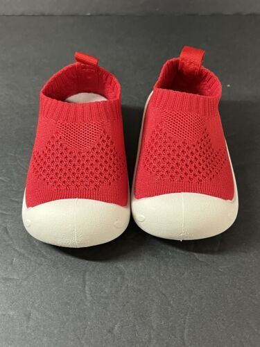 BabyWaves Premium Baby Mesh Toddler Shoes first Walker size 5 Red