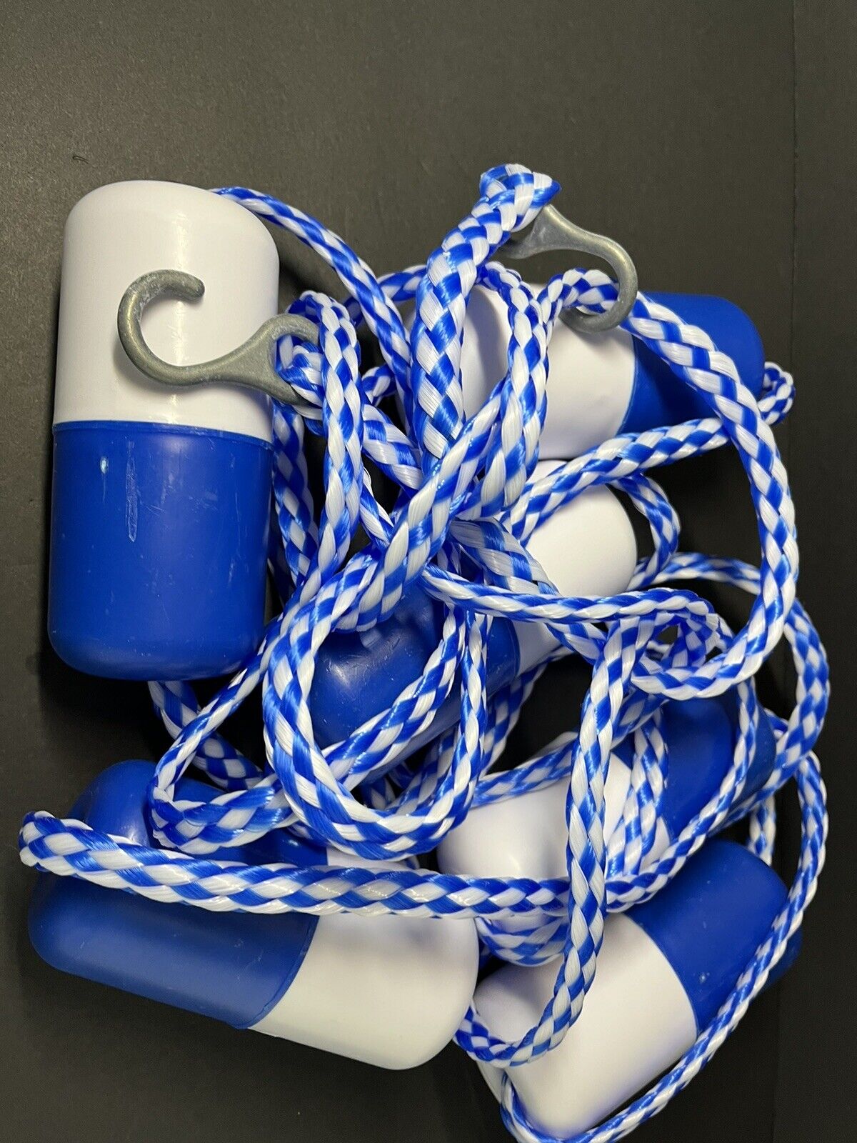 16Ft Pool Safety Rope, Pool Rope with Floats, Floating Pool Safety Divider,Blue.