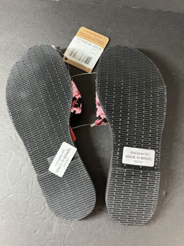 Havaianas You St. Tropez Mesh Flip Flop Sandals Women’s Size 6 Pink Black