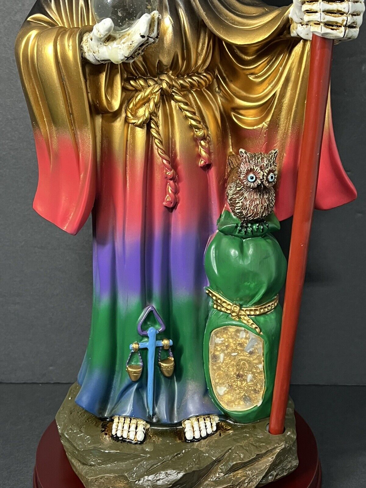 Santa Muerte Saint Death 7 Colores Statue Figurine, 16", 2008J-16