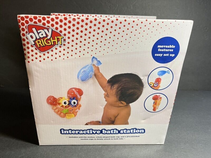 2-Play Right Interactive Bath Station Toy Crab Water Wheel Motor Skill Sensory