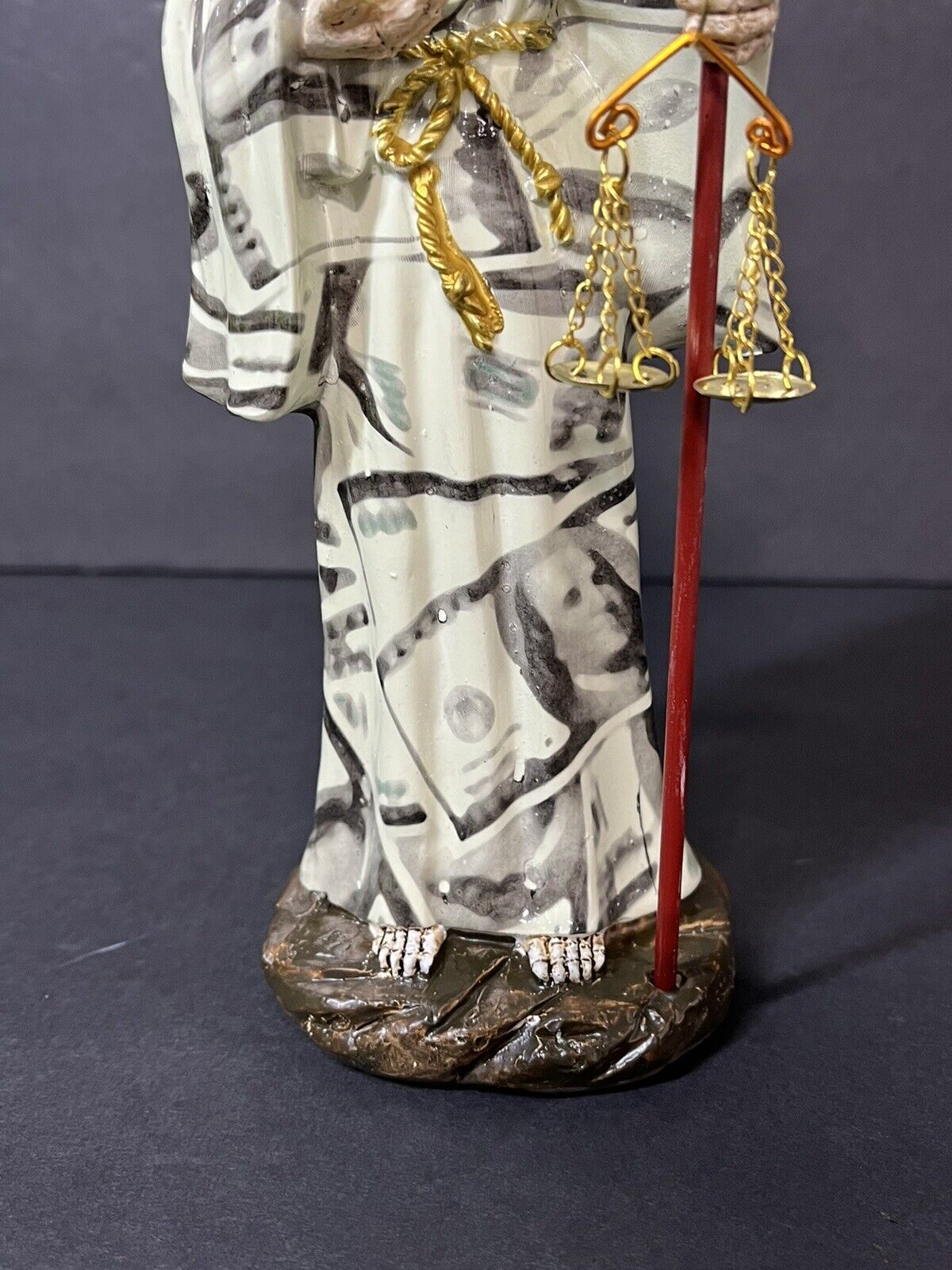 Estatua de La Santa Muerte 9" money print  Holly Death Statue 6733MY-9