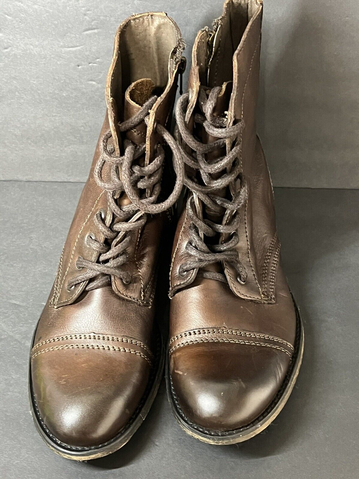 Steve Madden Leather Troopah-c Combat Boot  Men,s Size 8.5