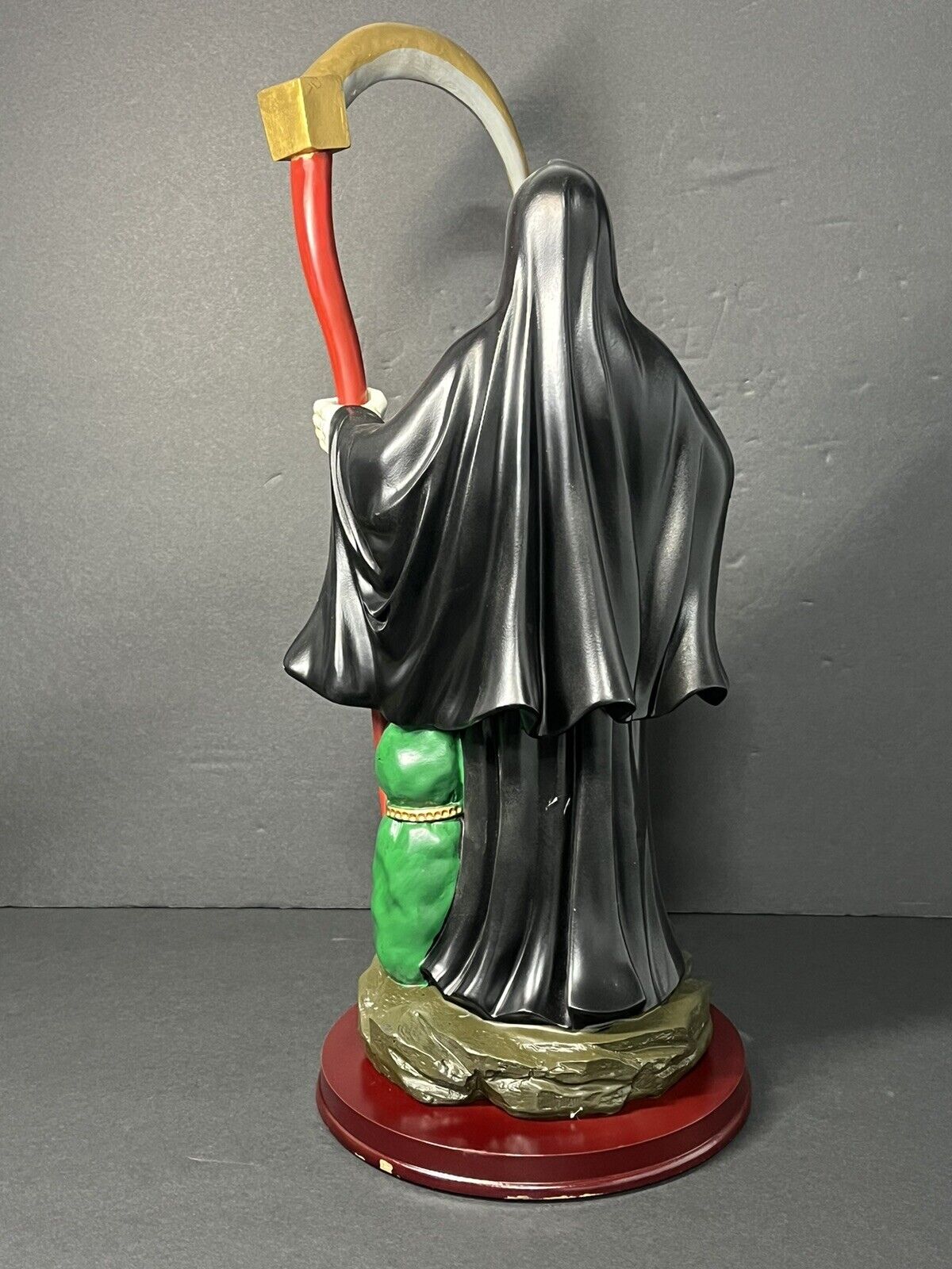 Santa Muerte Saint Death Grim Reaper Statue Figurine, 16" Black, 2008JBK-16