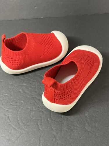 BabyWaves Premium Baby Mesh Toddler Shoes first Walker size 5 Red