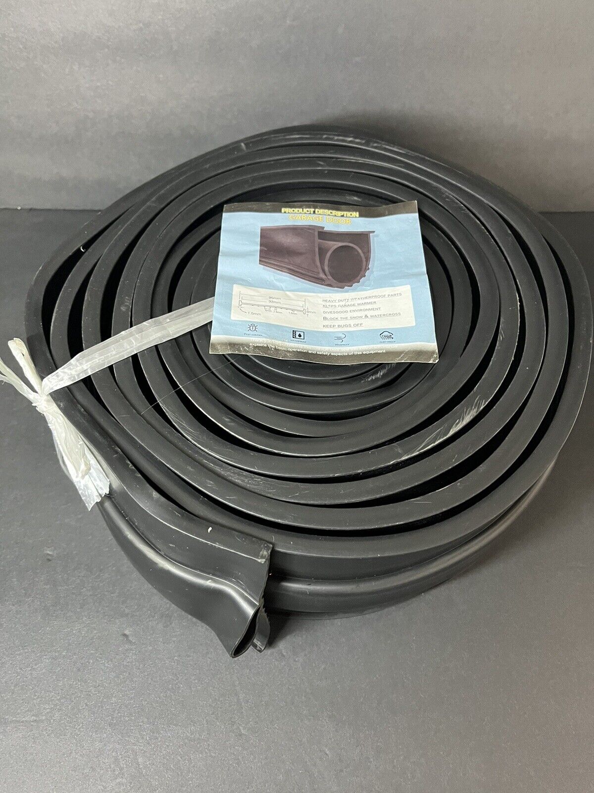 Garage Door Seals Bottom Rubber Weather Stripping  Seal Strip 95mm /8mm /1.5mm..