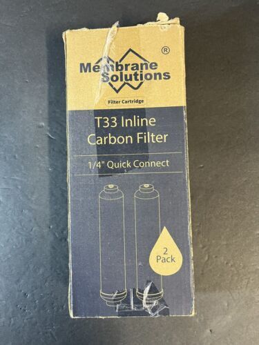 2 Pack Membrane Solutions T33 Inline Carbon Filter