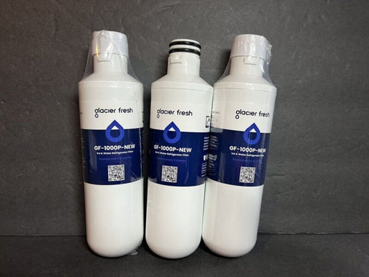 LOT OF 3 Glacier fresh Refrigerator Water Filter Replacement GF-1000P