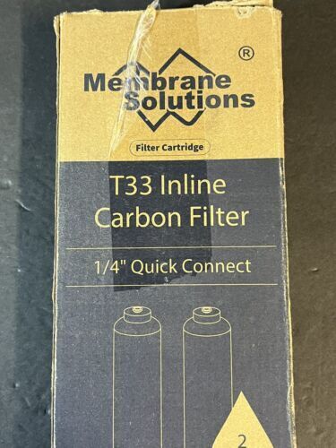 2 Pack Membrane Solutions T33 Inline Carbon Filter