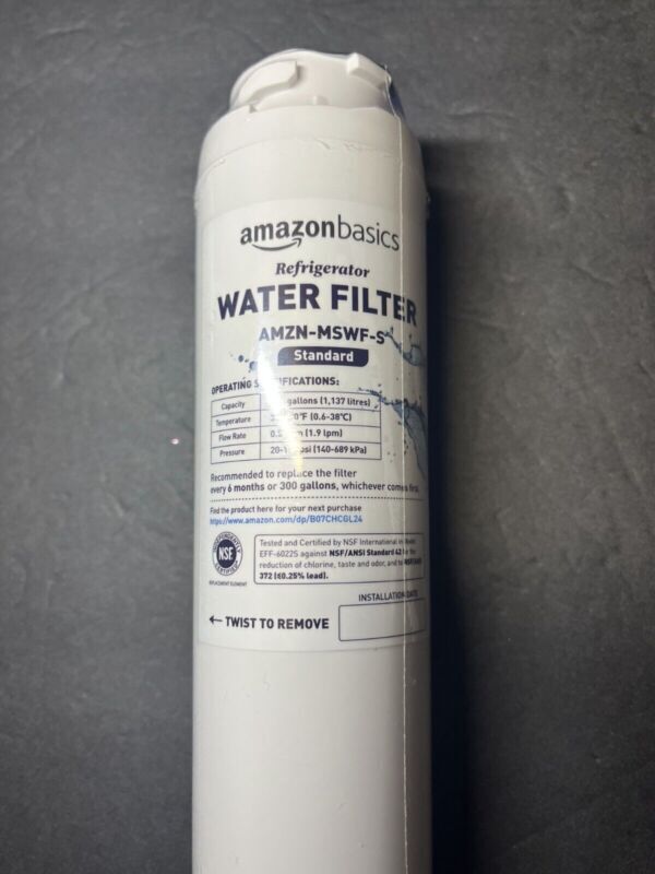 Amazon Basics Refrigerator Water Filter AMZN- MSWF- S ADVANCED FILTER