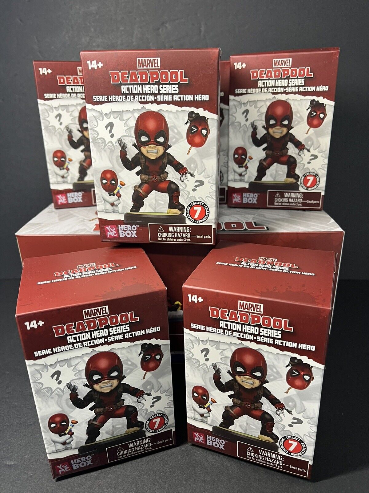 6 Pack YuMe Deadpool Action Series Hero Box - Blind Box 3''