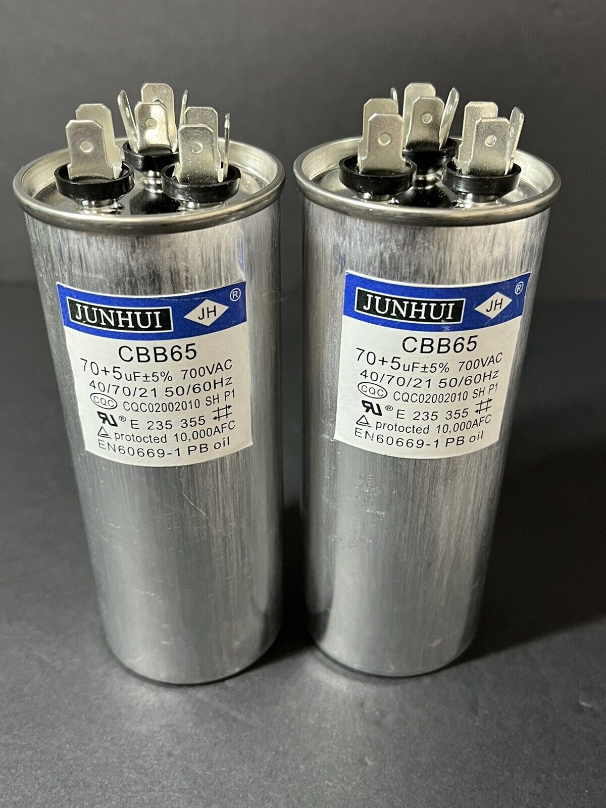 LOT OF 2 CBB65 70+5uf+5% 700VAC 50/60VAC Air Conditioner Run Capacitor...