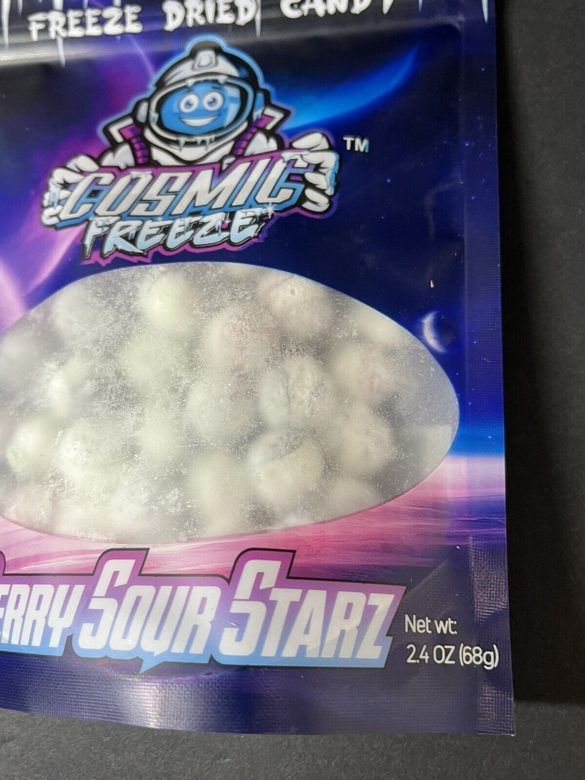 3 pcs 🍭Freeze Dried Candy Star Clusters,Rock Starz ,Berry Sour  2.40z (68g).