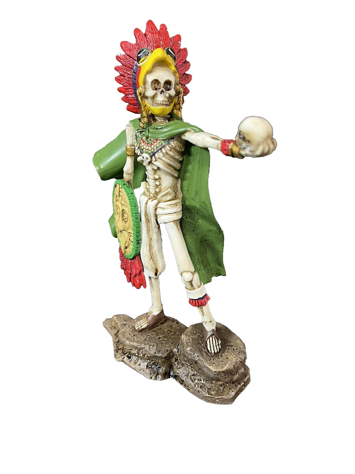 Skeleton Mexican Aztec Eagle Warrior Day of the Dead Dia Muertos Figurine Y8228.