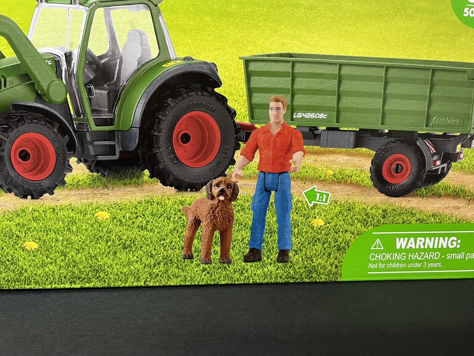 Schleich 42608 Farm World Tractor and Trailer Figure Set...