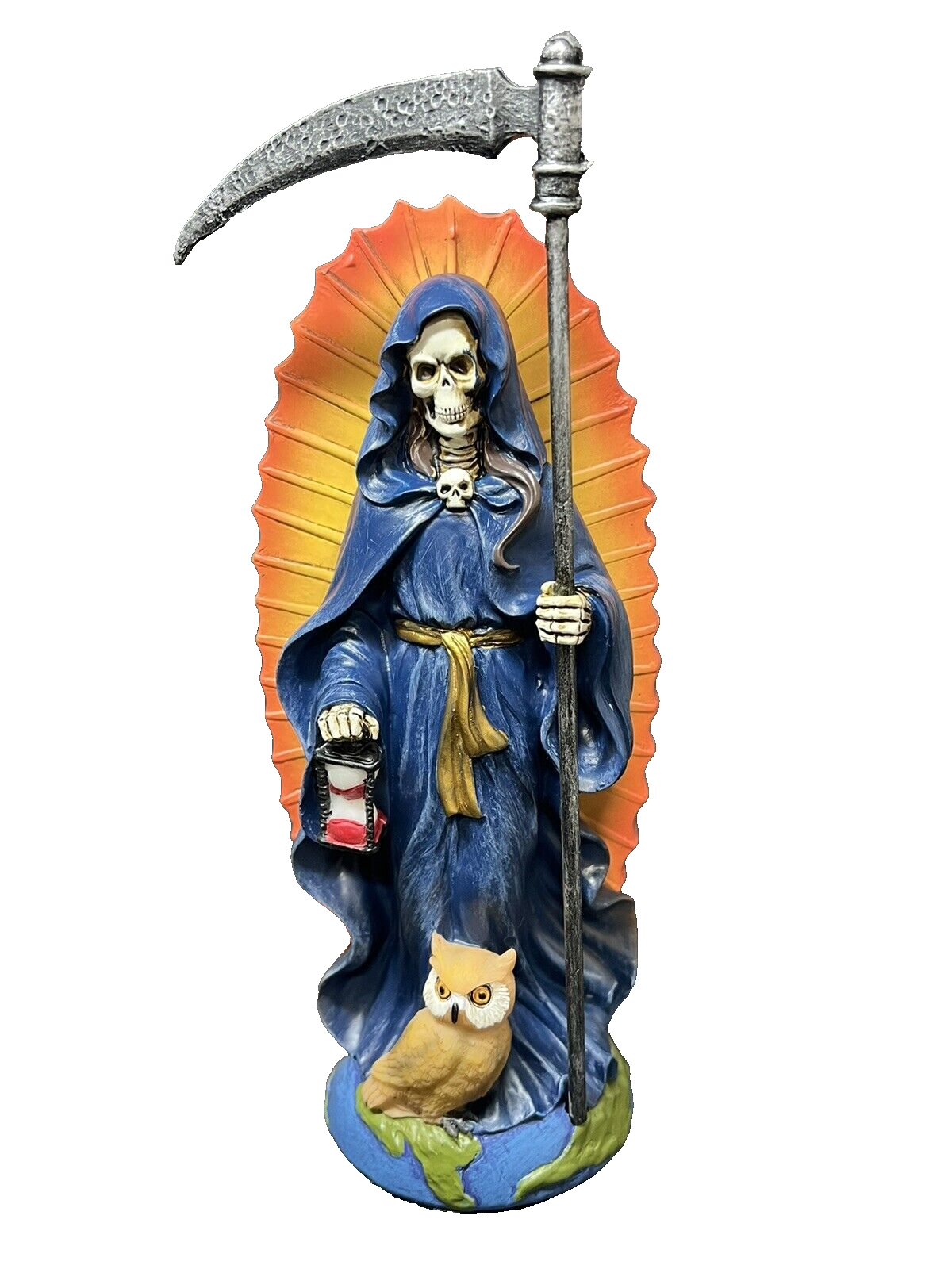 Santa Muerte Blue Gown Figurine Death statue  7 inches - 15240