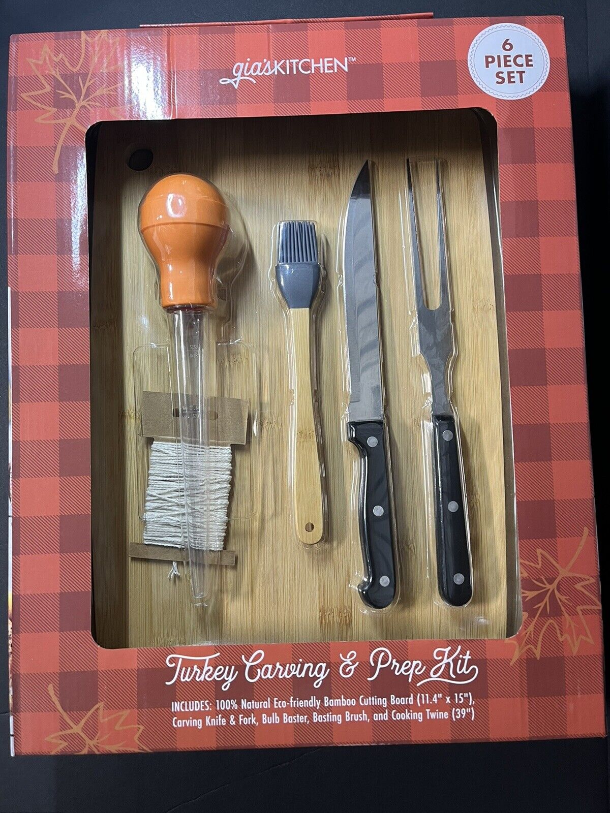 Fall Harvest, Thanksgiving, Turkey Carving & Prep 6 piece set..