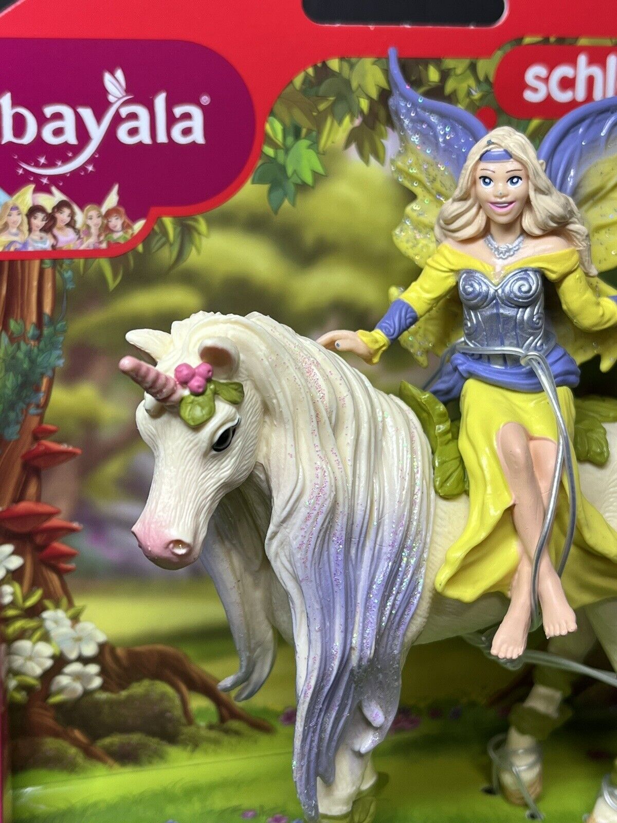 Schleich 70565 Fairy Sera with Blossom Unicorn Fairy Toy Playset