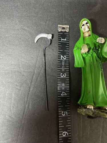 Santa Muerte 5" Green Dress Holy Death Grim Reaper Skull Skeleton 2013JGR-5