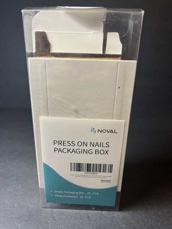 Noval 25PCS Empty Press on Nail Package with Cardboard Display - Gold