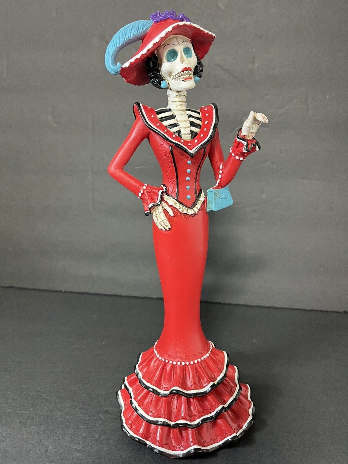 Day of the Dead Red Catrina Figurine 11 Inch 15635