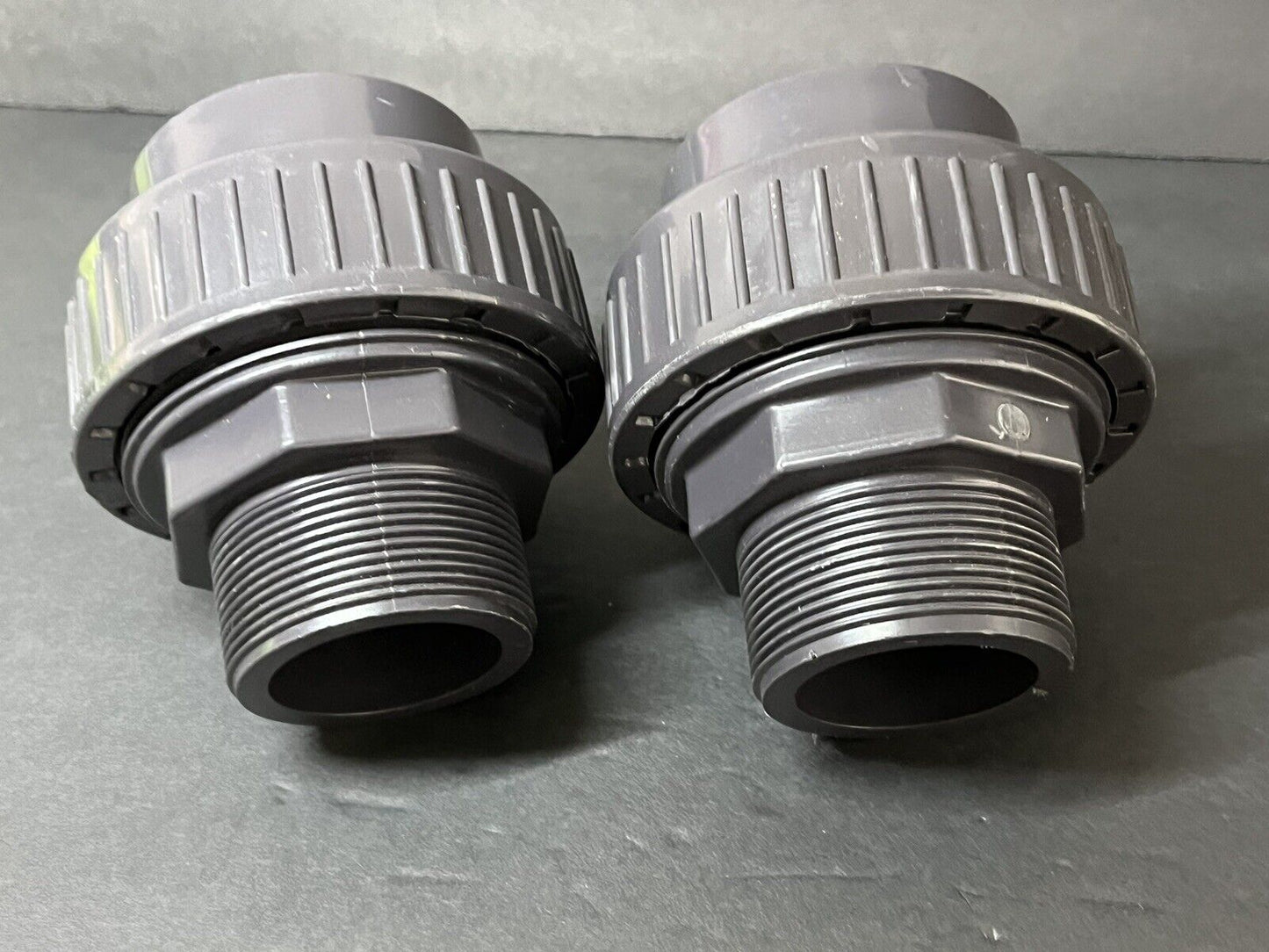 2 Union Plumbing Joints 1.5" NPT x 1.5" Swimming Pool Spa Pump Slip Fitting..