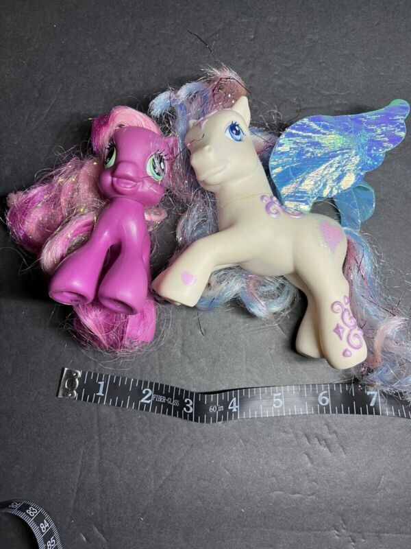 Lot of 2 My Little Pony Cheerilee Star Catcher Pegasus Tinsel Hair Action Figure