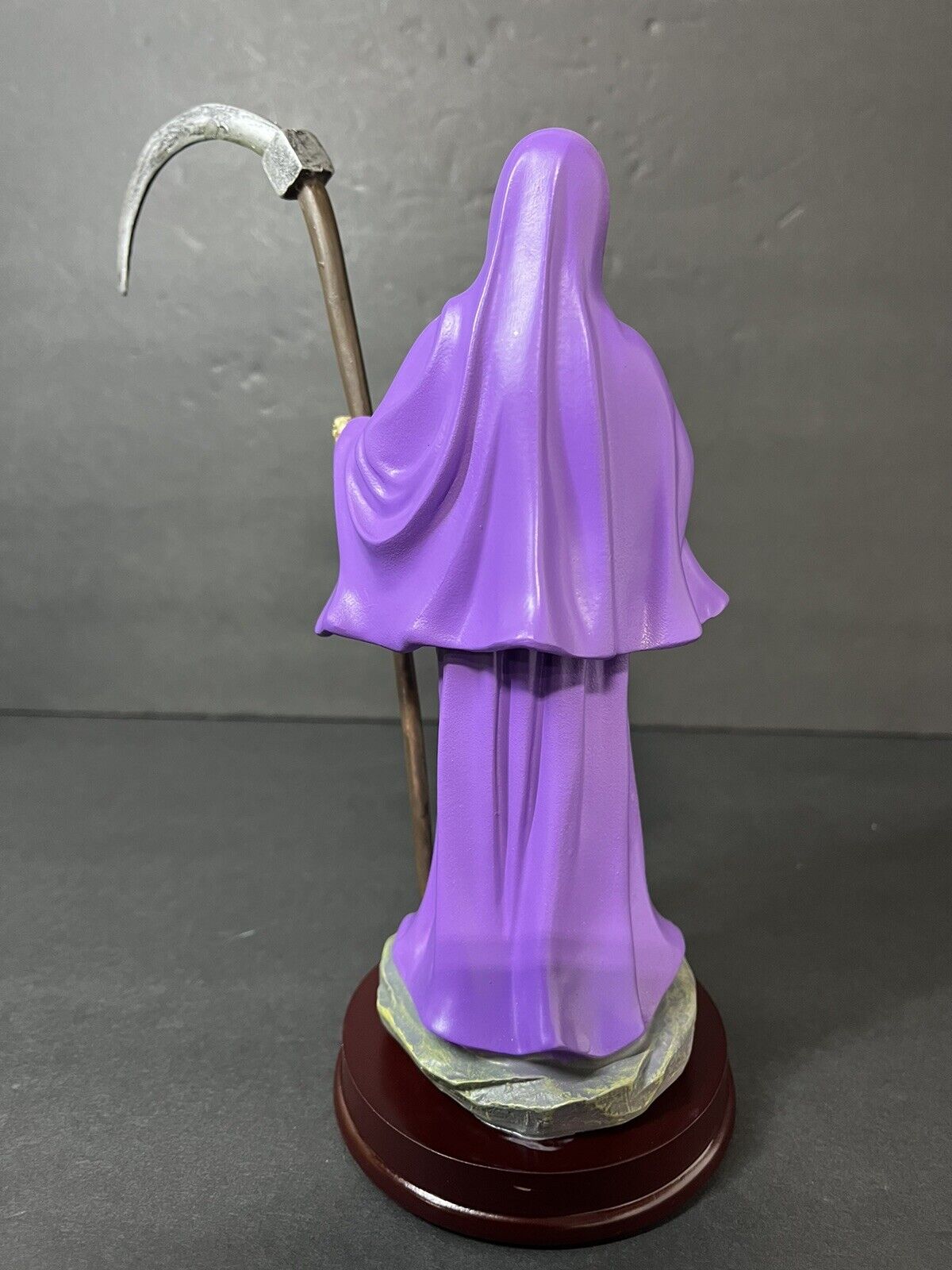 Estatua de La Santa Muerte 9" Purple Color Holly Death Statue 2022PP-9