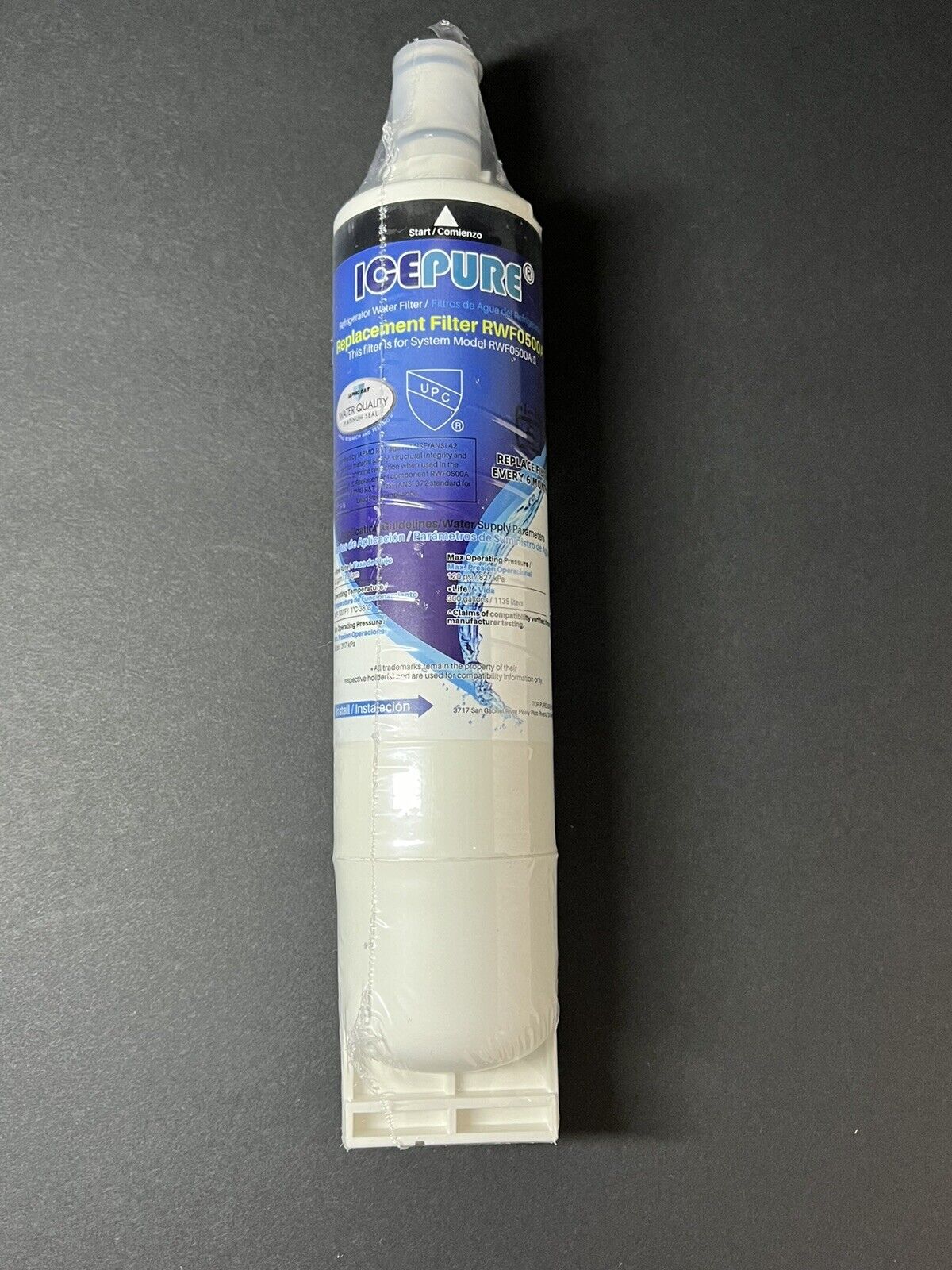 ICEPURE RWF0500A Refrigerator Water Filter Replacement..