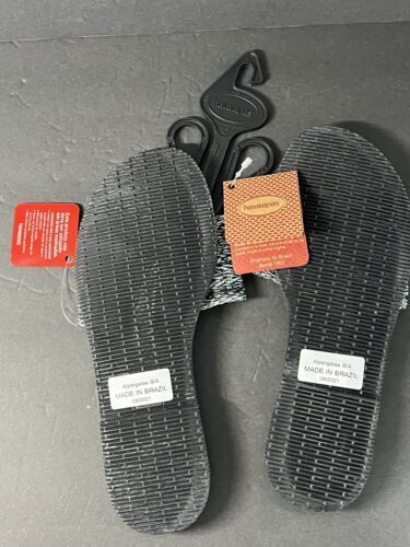 Havaianas Sandals you malta Black / Blue Sky Size 7/8 W