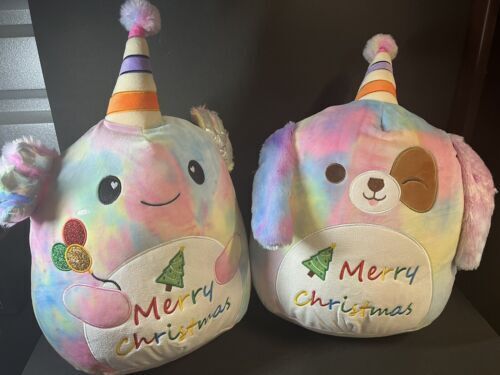 2 Stuffed Animal Plush 20'' Toy Pillows Rainbow Axolotl Plush merry ch