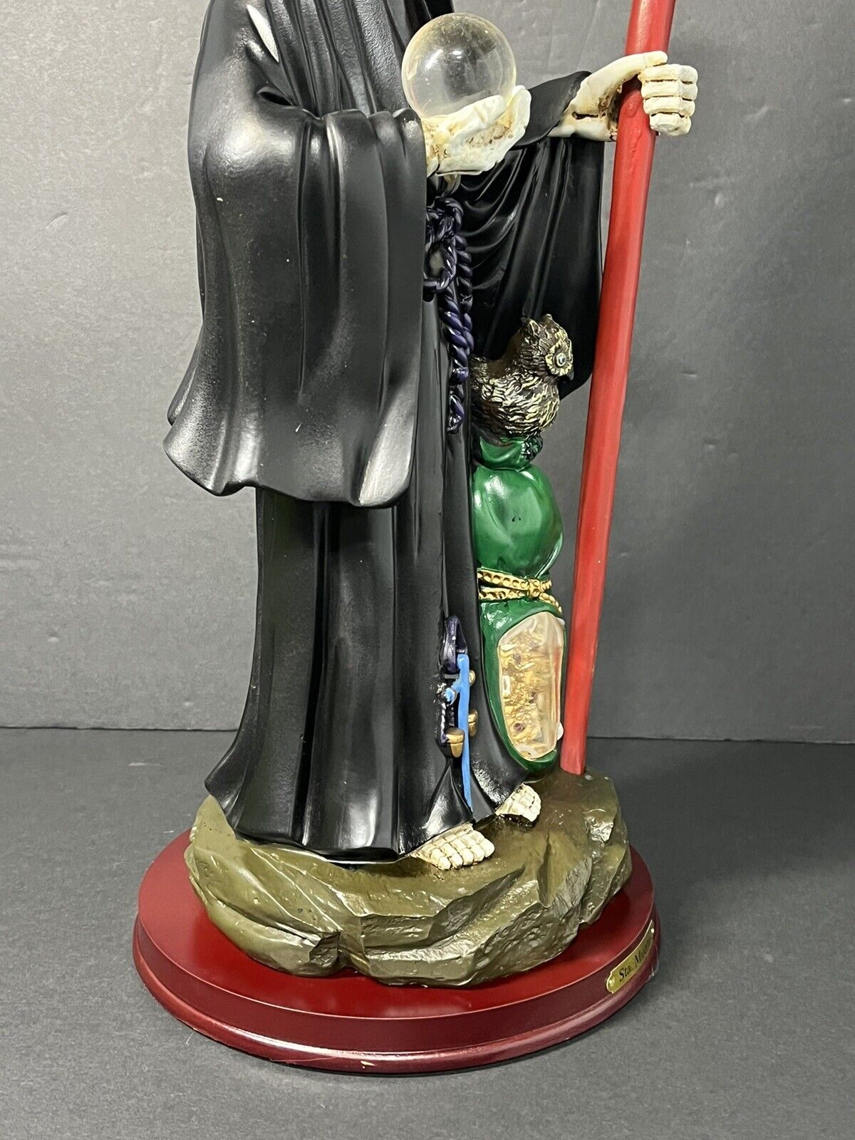 Santa Muerte Saint Death Grim Reaper Statue Figurine, 16" Black, 2008JBK-16