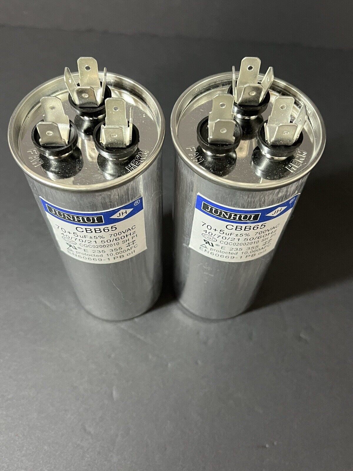 LOT OF 2 CBB65 70+5uf+5% 700VAC 50/60VAC Air Conditioner Run Capacitor...