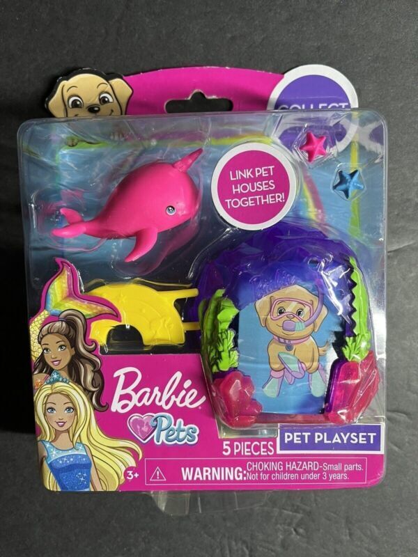 2 Barbie loves Pet Playset Whale 5-piece NEW Barbie dolls doll house accesories