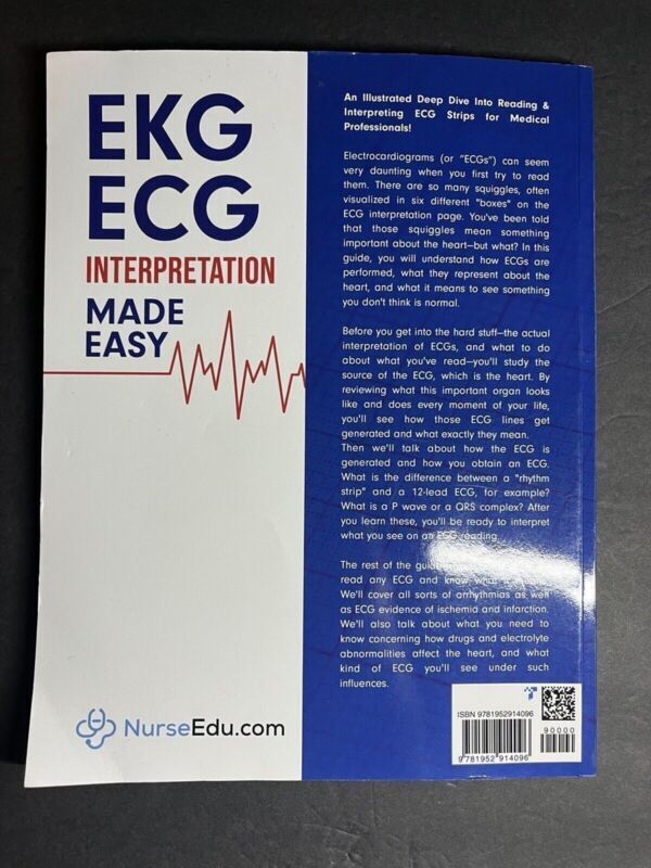 EKG | ECG Interpretation Made Easy: An Illustrated - Paperback, by NEDU