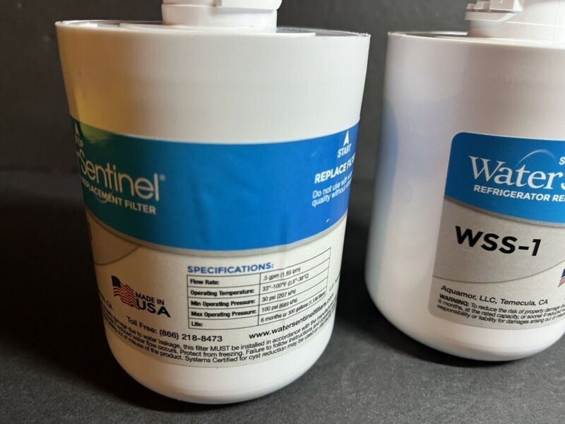 Lot of 2 Water Sentinel WSG-1 Replacement Fridge Filter