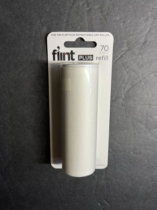 Flint Plus Refill 70 Sheets Each Retractable Lint Roller Extra Sticky Large