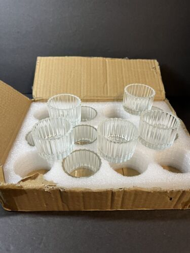 12 Pcs Tea Light Candle Holder Glass Candle Holders