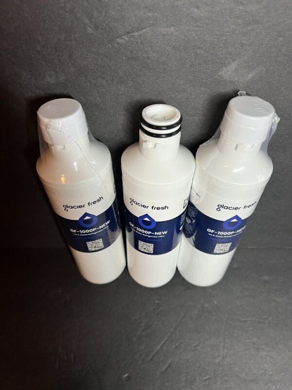 LOT OF 3 Glacier fresh Refrigerator Water Filter Replacement GF-1000P